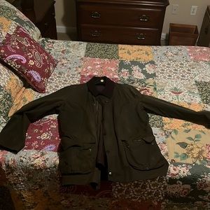 Olive Barbour Jacket with vest liner - Large